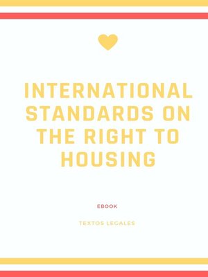 cover image of International standards on the right to housing